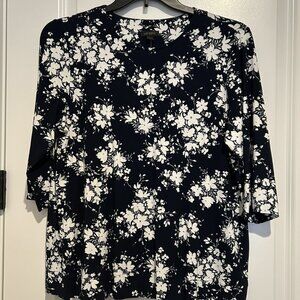 J. Jill Box Hem 3/4 Sleeve Top *NWT*